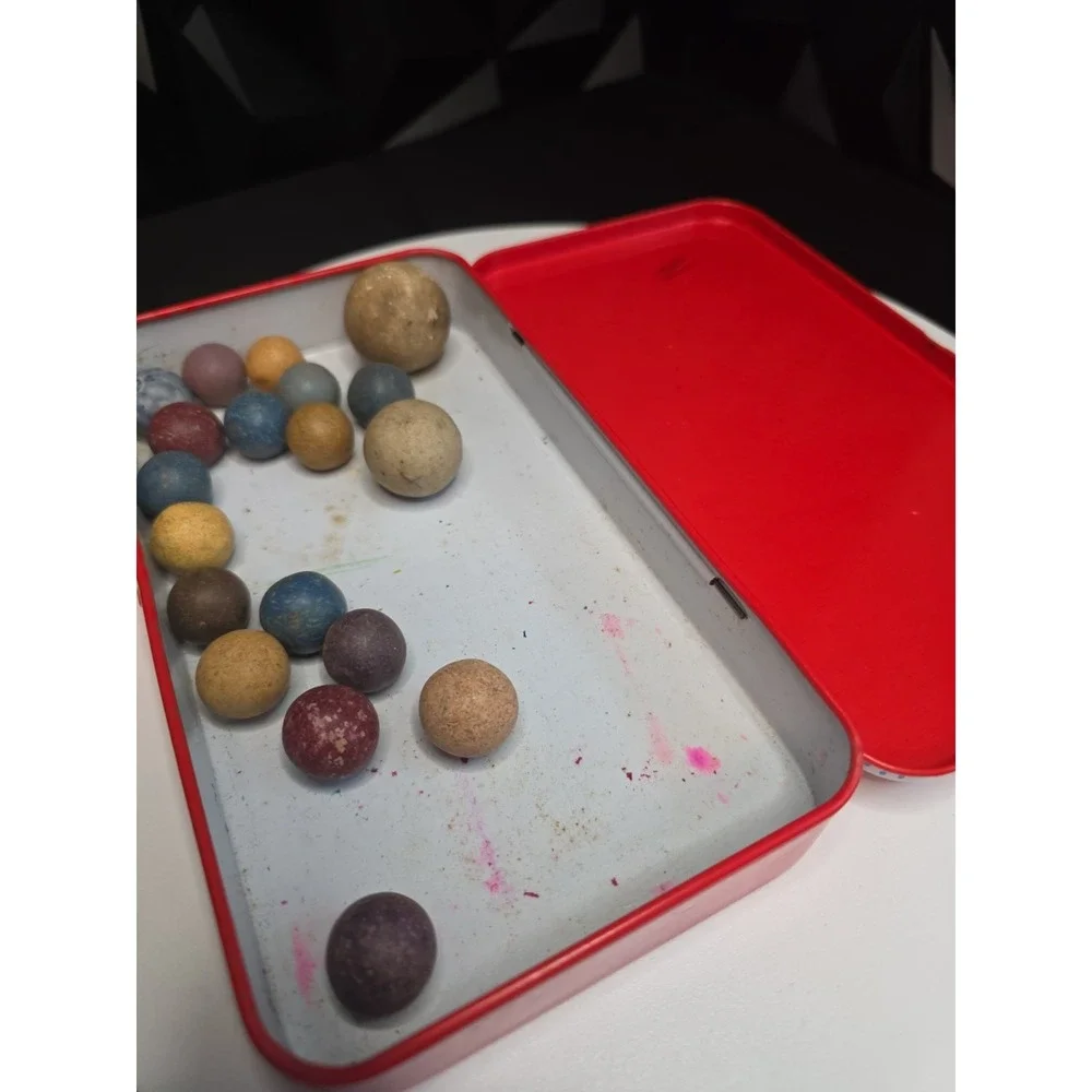 Civil War era clay marbles colors lot of 19